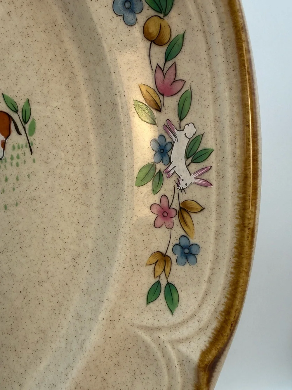 International Heartland Stoneware Round 12” Serving Platter Japan Cottage Core